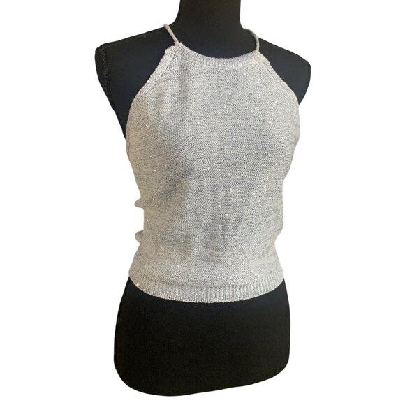 Wild Fable Womens Light Blue Halter Top With Crisscross Back & Adjustable Ties - Picture 3 of 11